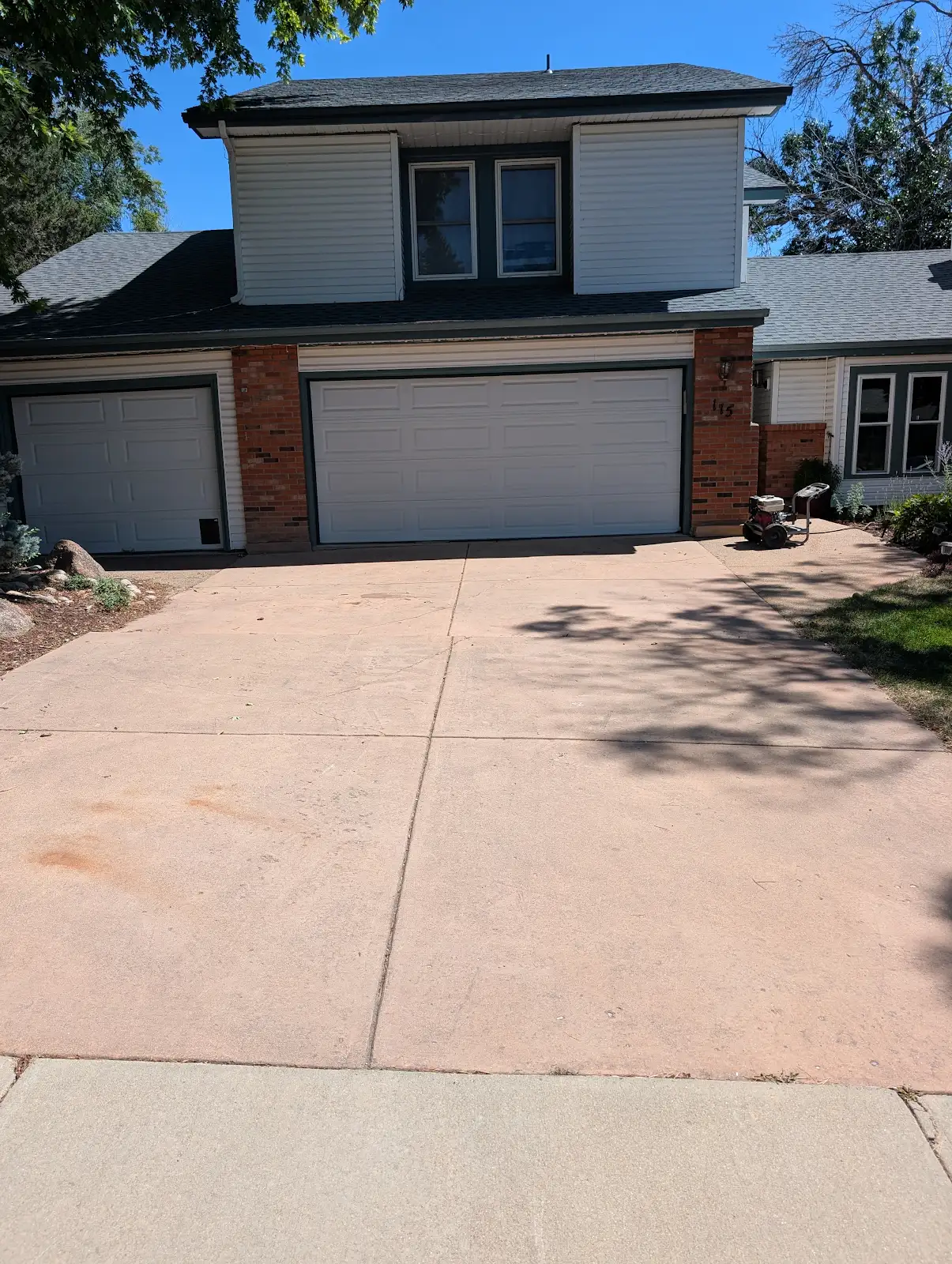 Clean concrete driveway ready for sealing