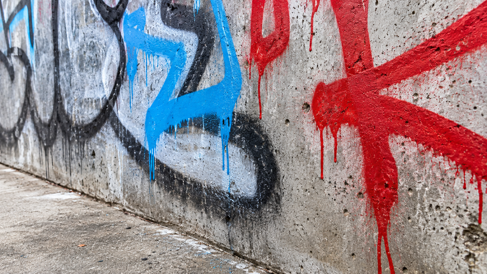 Graffiti and paint removal from concrete in Colorado by Colorado Concrete Revival